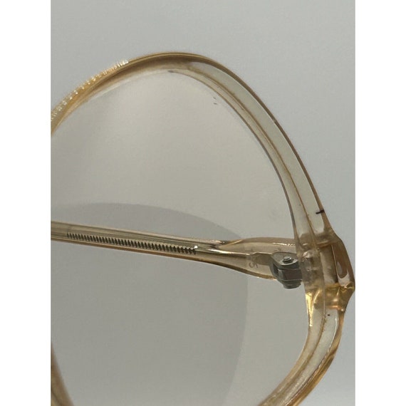 Vintage Eyeglasses Peach Clear W/ 1980s Oversized With  display picture 3