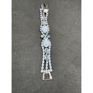 vintage blue rhinestone bracelet