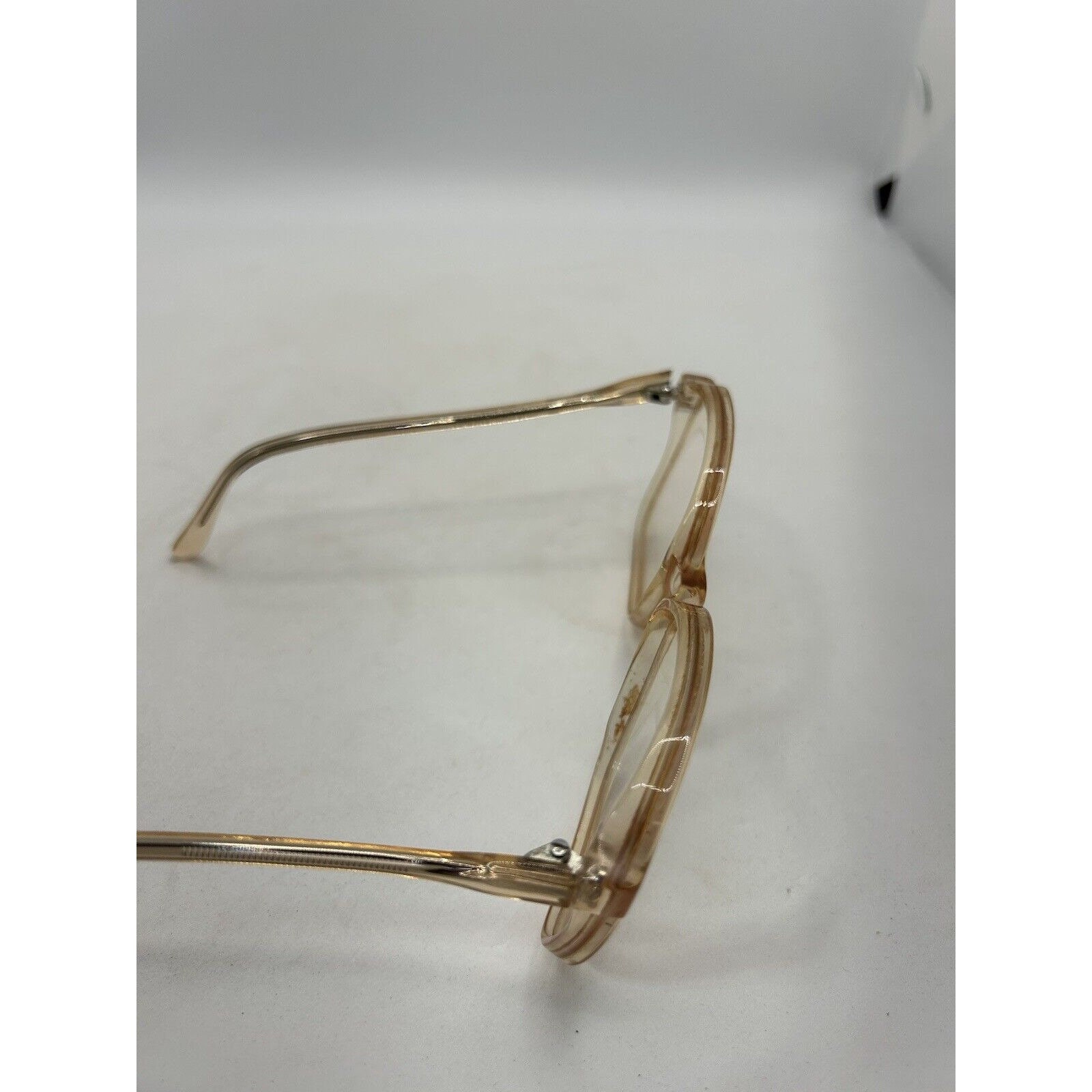 Vintage Eyeglasses Peach Clear W/ 1980s Oversized With  display picture 3
