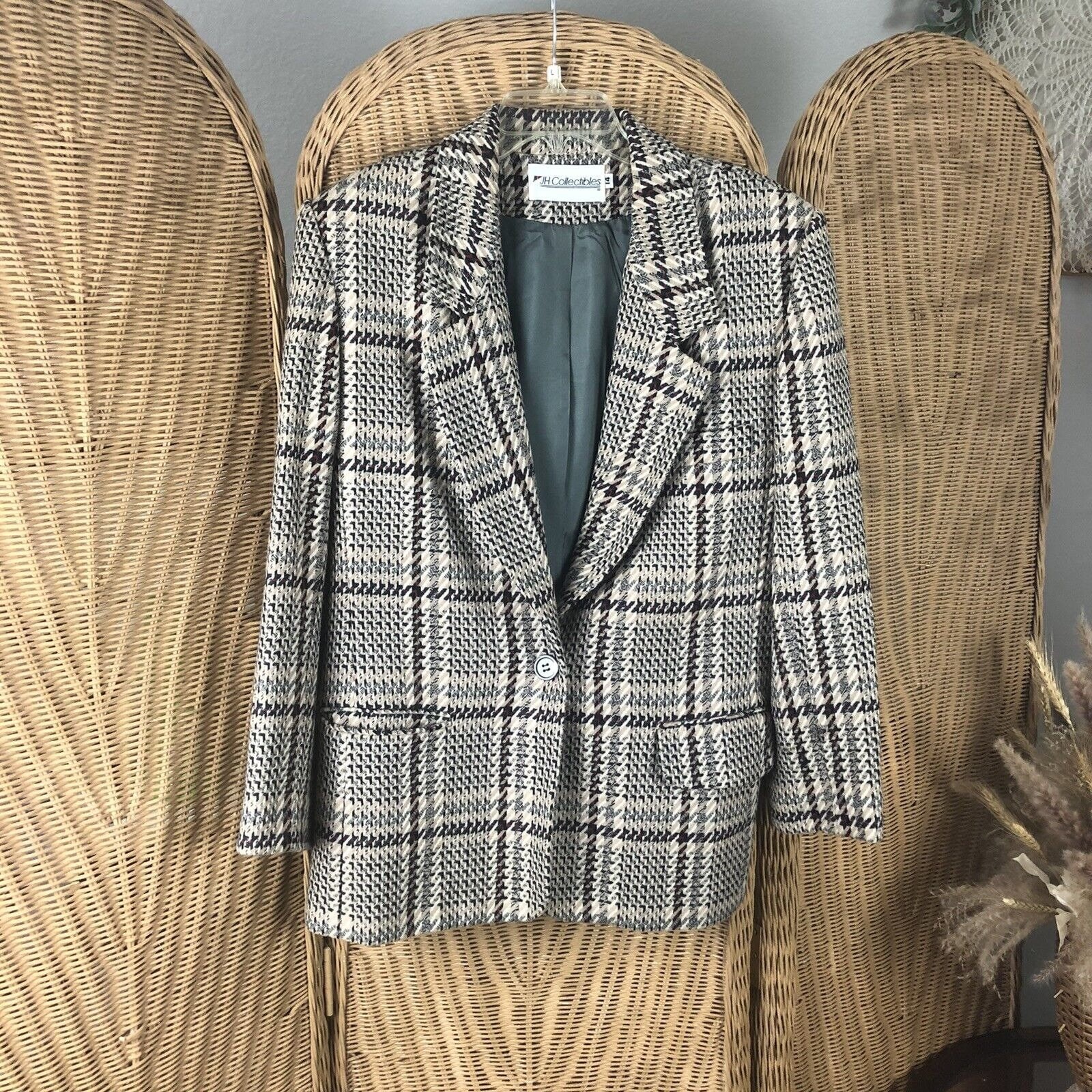 JH Collectible Plaid Jacket 1980s Union Tag Size 14 Etsy