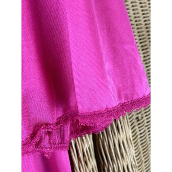 Nancy King vintage nightgown and robe pink magent… - image 3