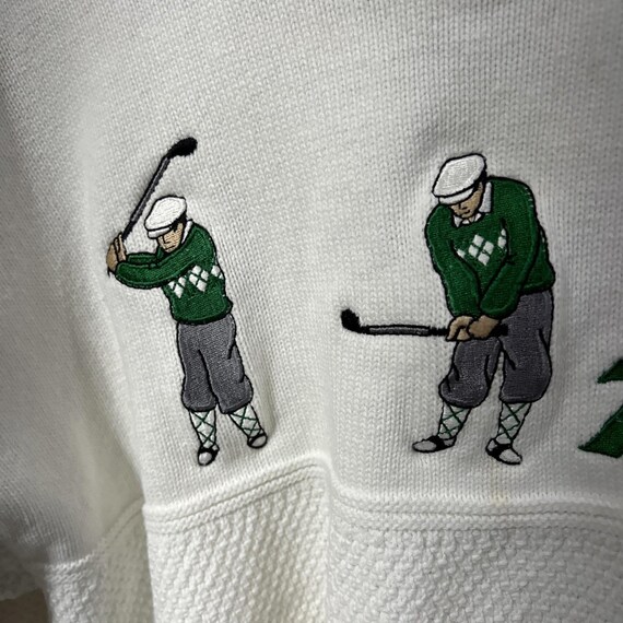 Vintage 7UP Golf Sweater McBriar XL Ivory Advertising Soda Pop Sport View 3