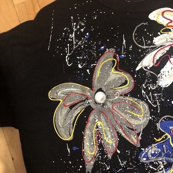vintage sweater floral hand painted small women Extravaganza View 2