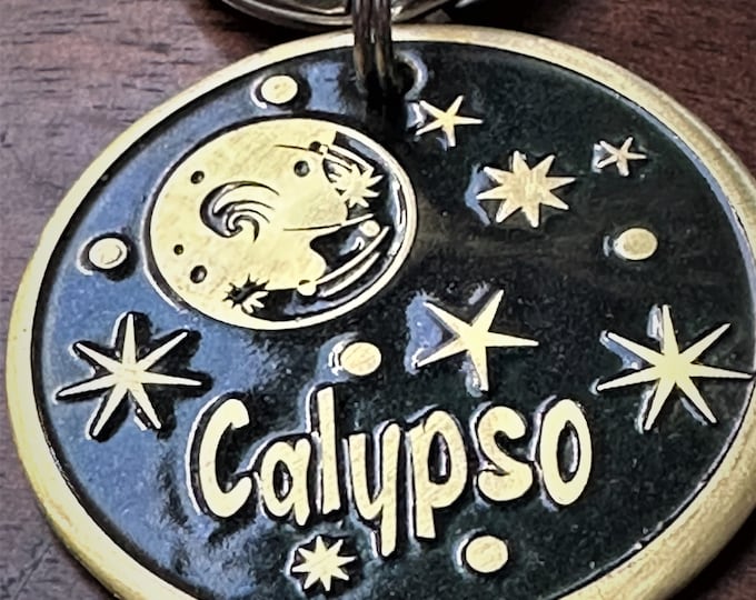 Deep Engraved Brass Dog Tag: Custom Pet ID, Lifetime Warranty