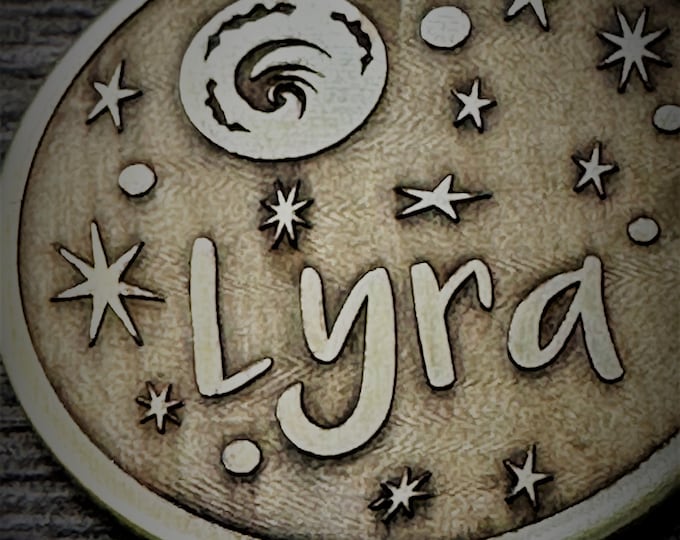 Deep Engraved Brass Dog Tag: Custom Pet ID, Lifetime Warranty