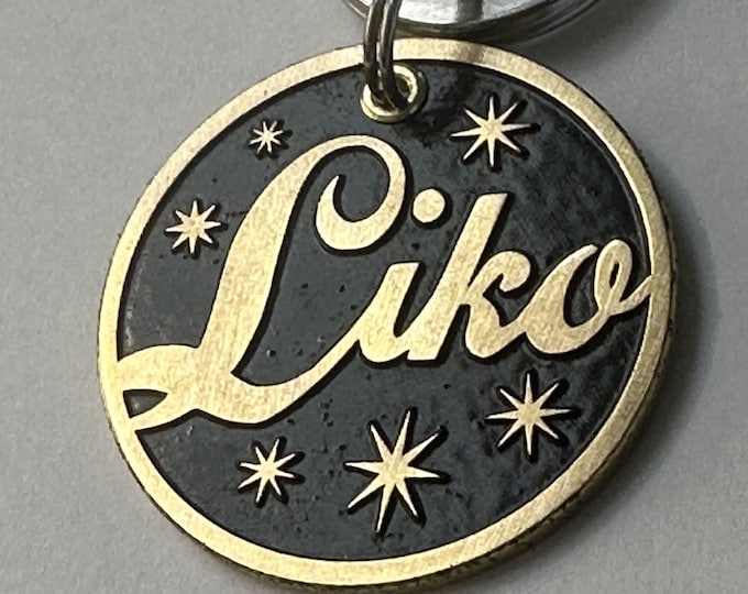 Dog Tag-Lifetime Warranty-Dog ID-Pet Tag-Customized-Stainless-BRASS-Silver-Circle Pet Tags Deep Engraved-Handmade in USA