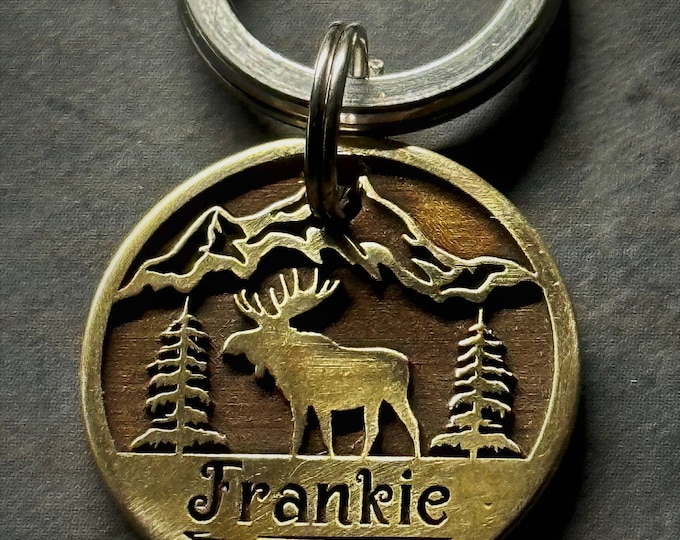 Handmade Brass Pet ID Tag: Deep Engraved Dog Tag, Lifetime Warranty