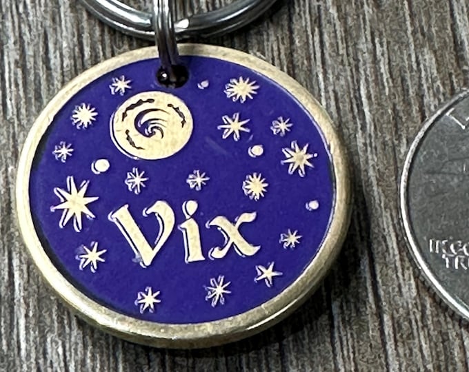 Deep Engraved Brass Pet ID Tag: Custom Dog Tag, Lifetime Warranty