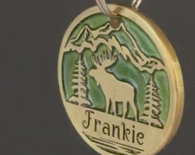 Custom Engraved Brass Pet ID Tag - Handmade Dog Tag - Lifetime Warranty