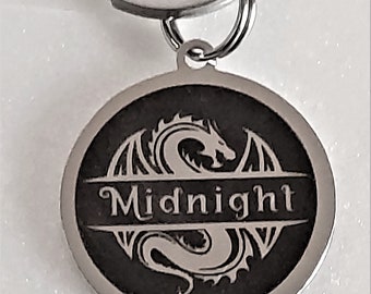 Custom Engraved  Pet ID Tag, Deep Personalized Dog Cat Tag