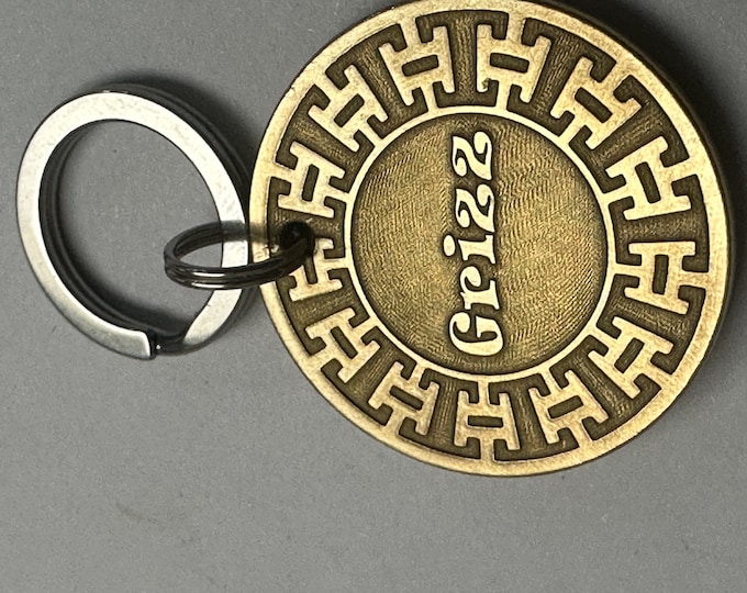 Handmade Brass Pet ID Tag: Custom Deep Engraved Dog Tag