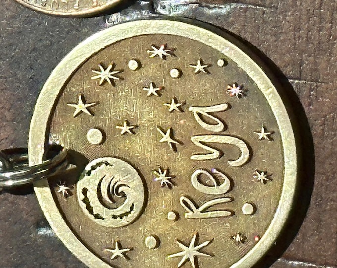 Handmade Brass Pet ID Tag: Custom Deep Engraved Dog Tag