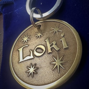 Dog Tag- Lifetime Warranty- Dog ID Tag - Pet Tag - Dog Tags Custom -Stainless -BRASS-SILVER- Circle Dog Pet Tags Deep Engraved Both Sides