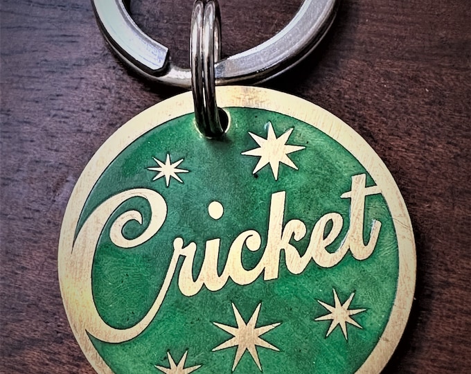 Dog Tag-Lifetime Warranty-Dog ID-Pet Tag-Customized-Stainless-BRASS-SILVER-Circle Pet Tags Deep Engraved-Handmade in Usa