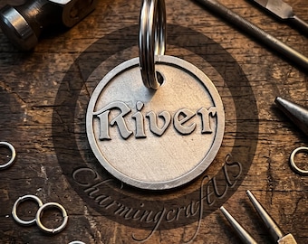 Custom Engraved Stainless Steel Dog Tag, Personalized Pet ID, Lifetime Warranty (Made in USA)