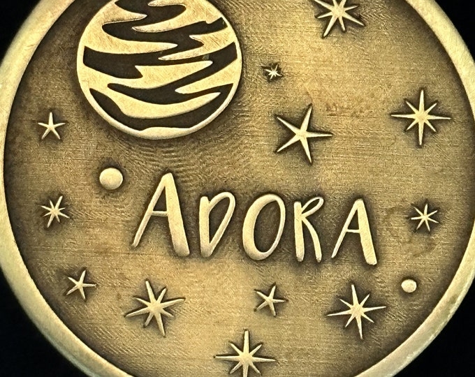 Handmade Brass Pet ID Tag – Deep Engraved Dog Tag, Lifetime Guarantee