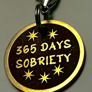 Sobriety Coin, Sobriety Token, AA Medallion, Recovery Token, Sobriety Gift for Husband, Gift for Men,  AA, Na Recovery. Brass. Made in USA.