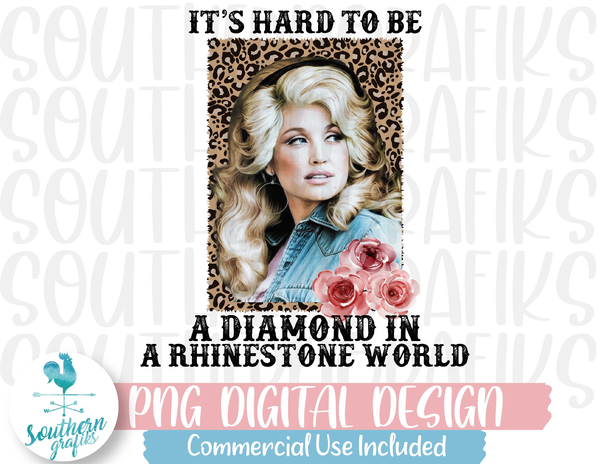 It's Hard To Be A Diamond In A Rhinestone World Png | Etsy