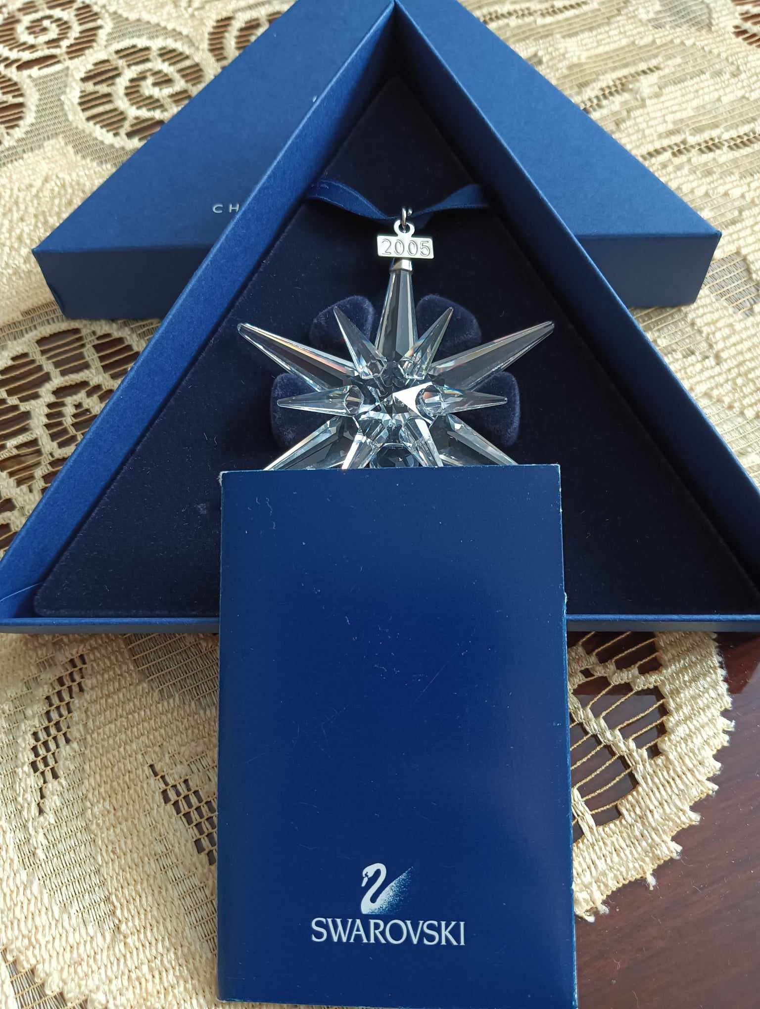 美品 未使用 SWAROVSKI クリスマス オーナメント 2005 クリスタル スワロフスキー 2005 年次版 クリスタル クリスマス オーナメント