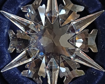 美品 未使用 SWAROVSKI クリスマス オーナメント 2002 クリスタル Swarovski 2002 Annual Edition Engraved Crystal Christmas
