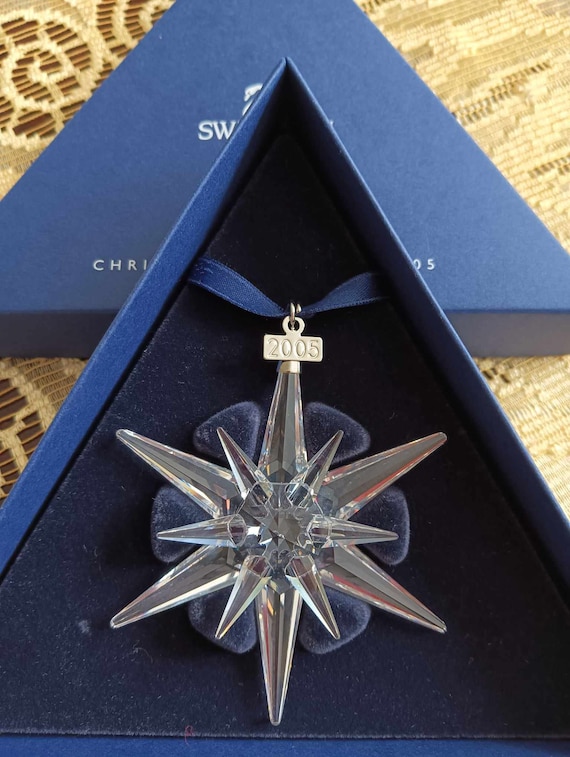 Swarovski クリスマスオーナメント 2005 Swarovski 2005 Annual Edition Crystal Christmas Ornament Snowflake