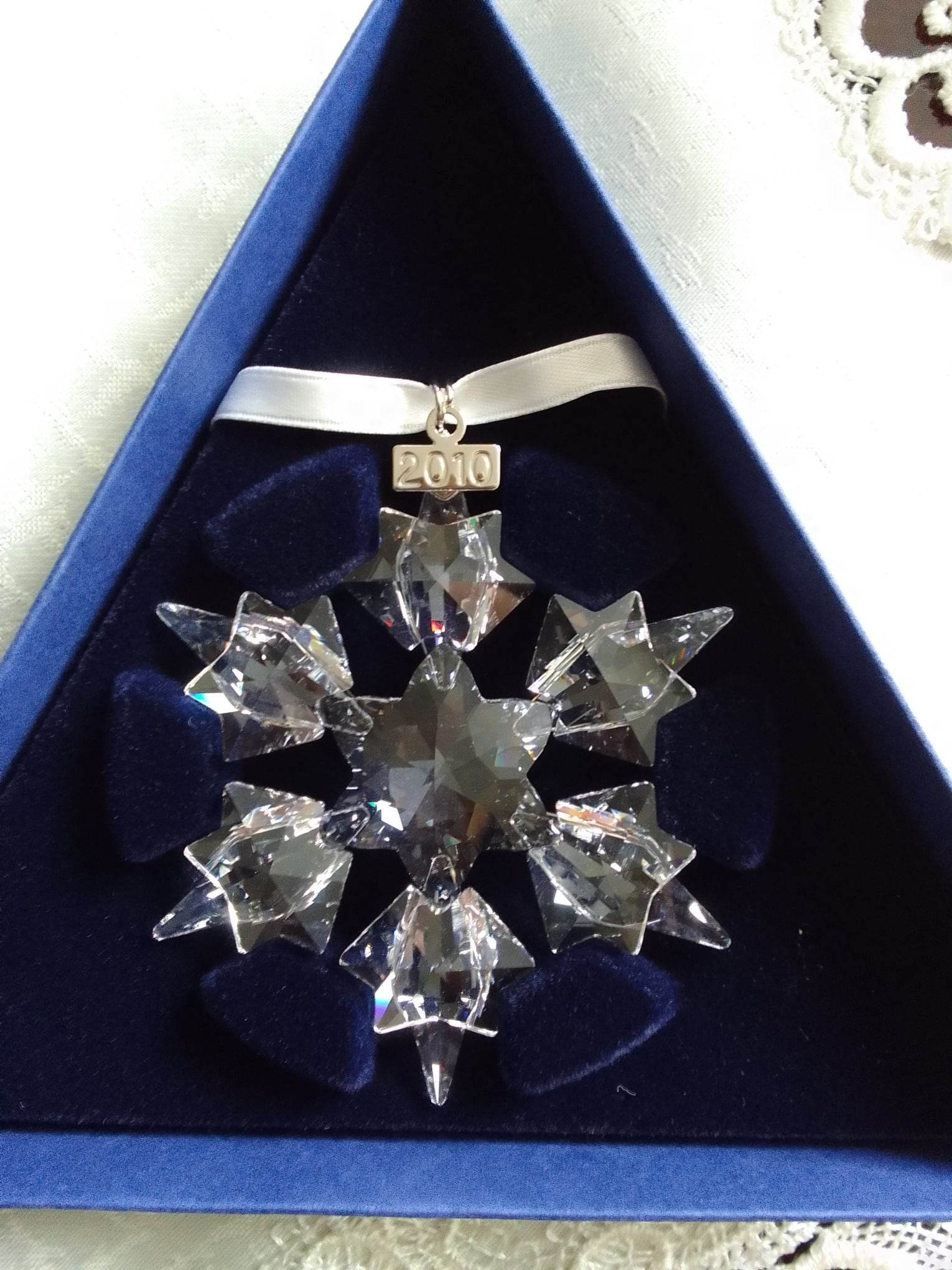 2010 Swarovski~Snowflake STAR Annual Christmas ORNAMENT~NEW