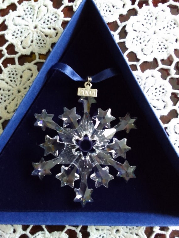 Swarovski 2004 Crystal Snowflake Christmas Ornament - Etsy Israel