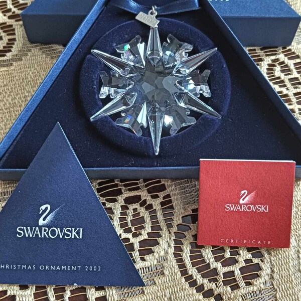 Snowflake Crystal Ornament Etsy