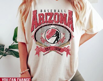 Comfort Colors Arizona Baseball shirt, Arizona Baseball Sweatshirt, Vintage Style Arizona Baseball shirt, Arizona Baseball Gift