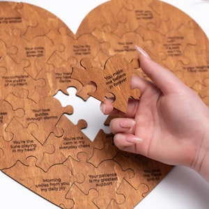 Jubiläumsgeschenk, Herz Puzzle Valentinstag Geschenkidee, Erste Jahrestag Geschenke für Ehemann, Geschenk für Brautpaar, Romantisches Geschenk für Paar