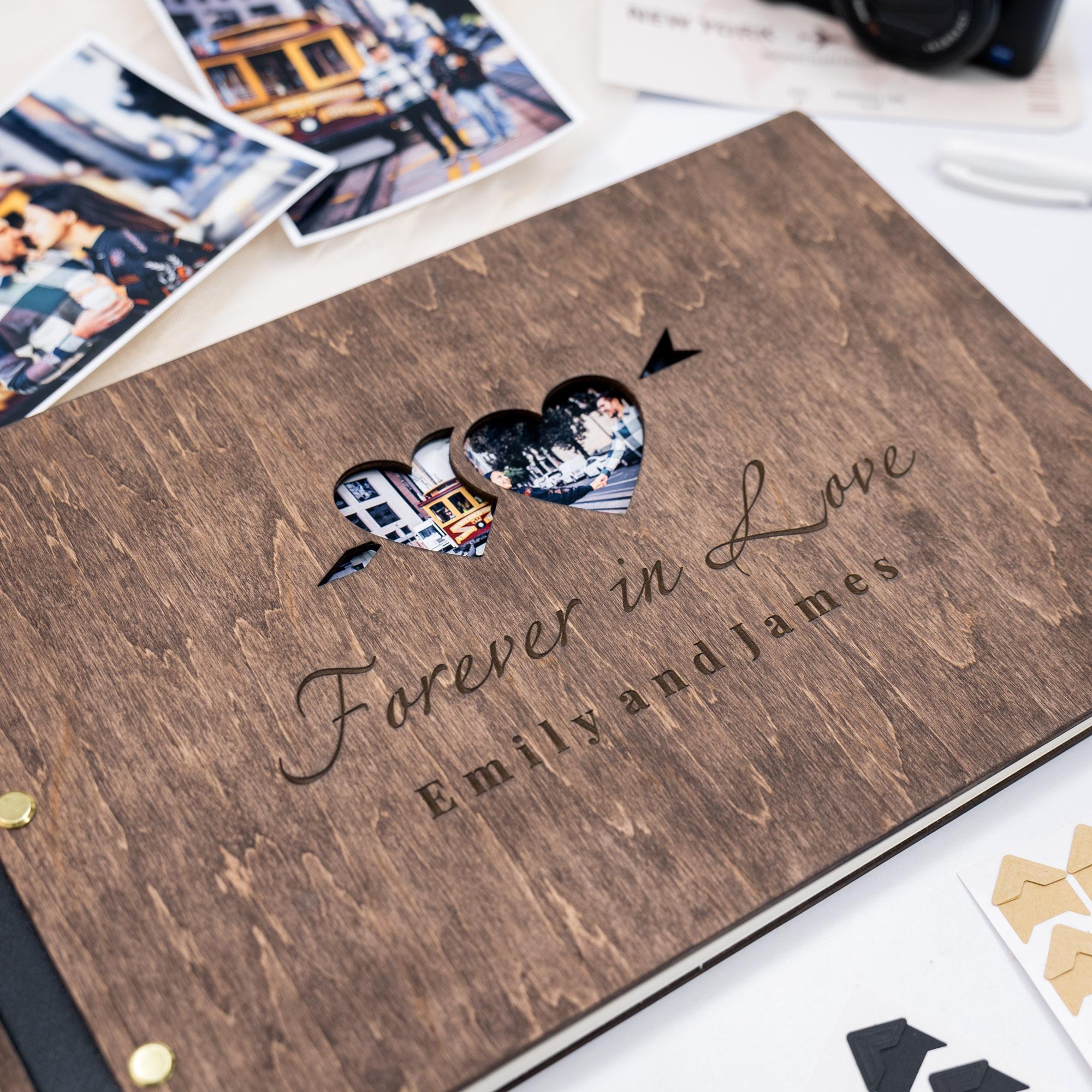 Personalized Couples Scrapbook Photo Album, Custom Anniversary Gift for ...