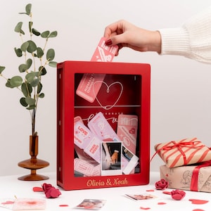 Personalized Wine Cork Box, Custom Name Valentines Day Gift, Anniversary Gifts, Boyfriend Gifts, Girlfriend Gifts, Gift for Husband Wife