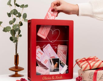 Personalized Memory Box, Custom Anniversary Gift, Plywood Keepsake Holder