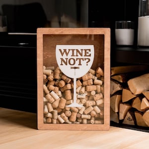 Wine Cork Keeper, Wine Cork Shadow Box, Wedding Gift Idea, Wine Cork Holder, Home Gift for Couples, Housewarming Gift, Wine Lover Gift