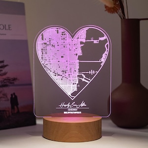 Benutzerdefiniertes Jahrestagsgeschenk, Geburtstagsgeschenk für Ihn, personalisiertes Dekorgeschenk, personalisiertes Paargeschenk, Hochzeitsgeschenk für das Paar, Positionskarte