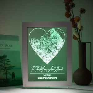 Gepersonaliseerd cadeau voor vriendin of vriend, cadeau voor man of vrouw, huwelijksdagcadeau, jubileumcadeau, aangepast kaartnachtlampje