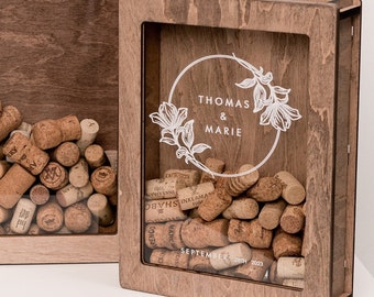 Custom Wooden Wine Cork Holder, Wine Cork Box for Wedding Gift, Gift for New Home, Custom Wine Lover Gift, Wooden Wine Box, Wine Lover Gift