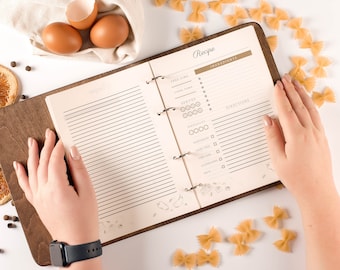 Libro de recetas de madera, carpeta de recetas personalizada, regalo de cumpleaños para mamá, libro de cocina personalizado, diario de recetas, regalo de cumpleaños para ella, madre e hija