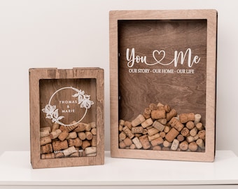 Wine Cork Holder, Wine Cork Display, Wine Cork Shadow Box, New Home Gift, Housewarming Gift, Wine Lover Gift, Birthday Gift for Women