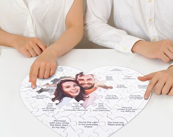 Puzzle fotografico personalizzato, regalo di nozze per la coppia, regalo di anniversario per lui, regalo di nozze personalizzato, regalo di nozze unico, perché ti amo