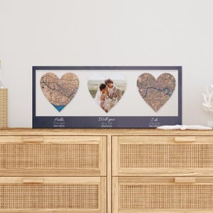 Ihre Stadtkarte, Jahrestagsgeschenk für Paar, Hochzeitsgeschenk, wo wir uns getroffen haben, wo wir geheiratet haben, Brautpaar Karte, besonderes Datum