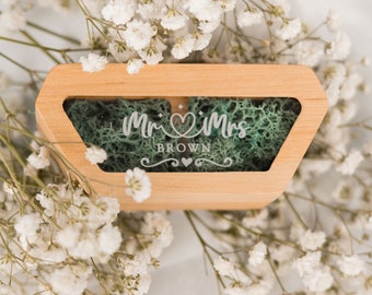 Ringbox aus Holz, Ringbox mit Gravur, Ringbox mit Gravur, Ringbox mit Namen, Ringbox mit Gravur, Ringbox mit Namen