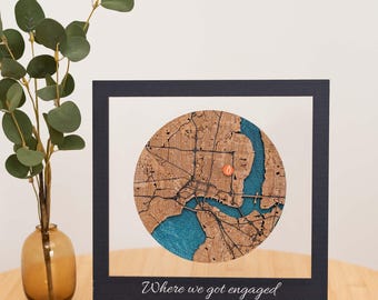 Custom Wedding Gift, Custom Anniversary Gift, Gift for Couple, Wooden Wall Map, Wooden Wall Art, World Map, Location Map, Your Map Wall Art