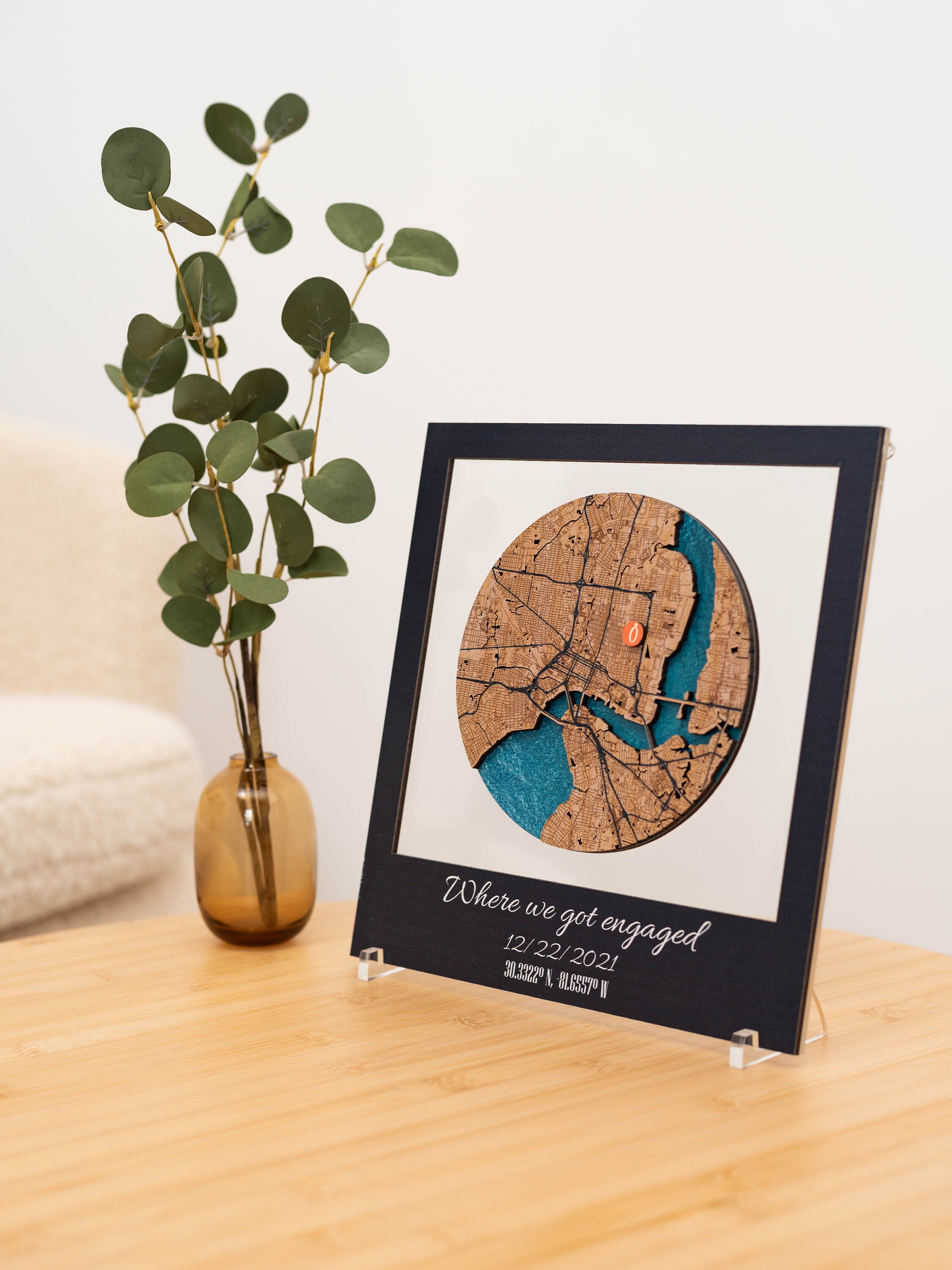 Location Map for Wall, Custom Home Map, Housewarming Gift for Couple ...