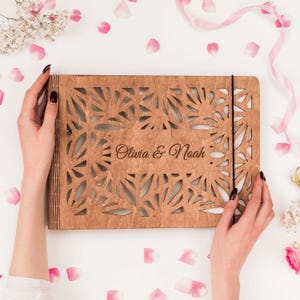 Regalo de aniversario personalizado para esposa, álbum de fotos personalizado, libro de fotos familiar, álbum de fotos de boda, libro de recortes, libro de visitas de boda