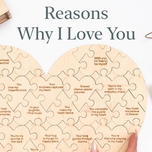 Benutzerdefinierte Jahrestag Geschenk, personalisiertes Geschenk für Sie, Herz Puzzle, Valentinstag Geschenk für Frau, Geschenk für Brautpaar, Romantisches Geschenk für Mann