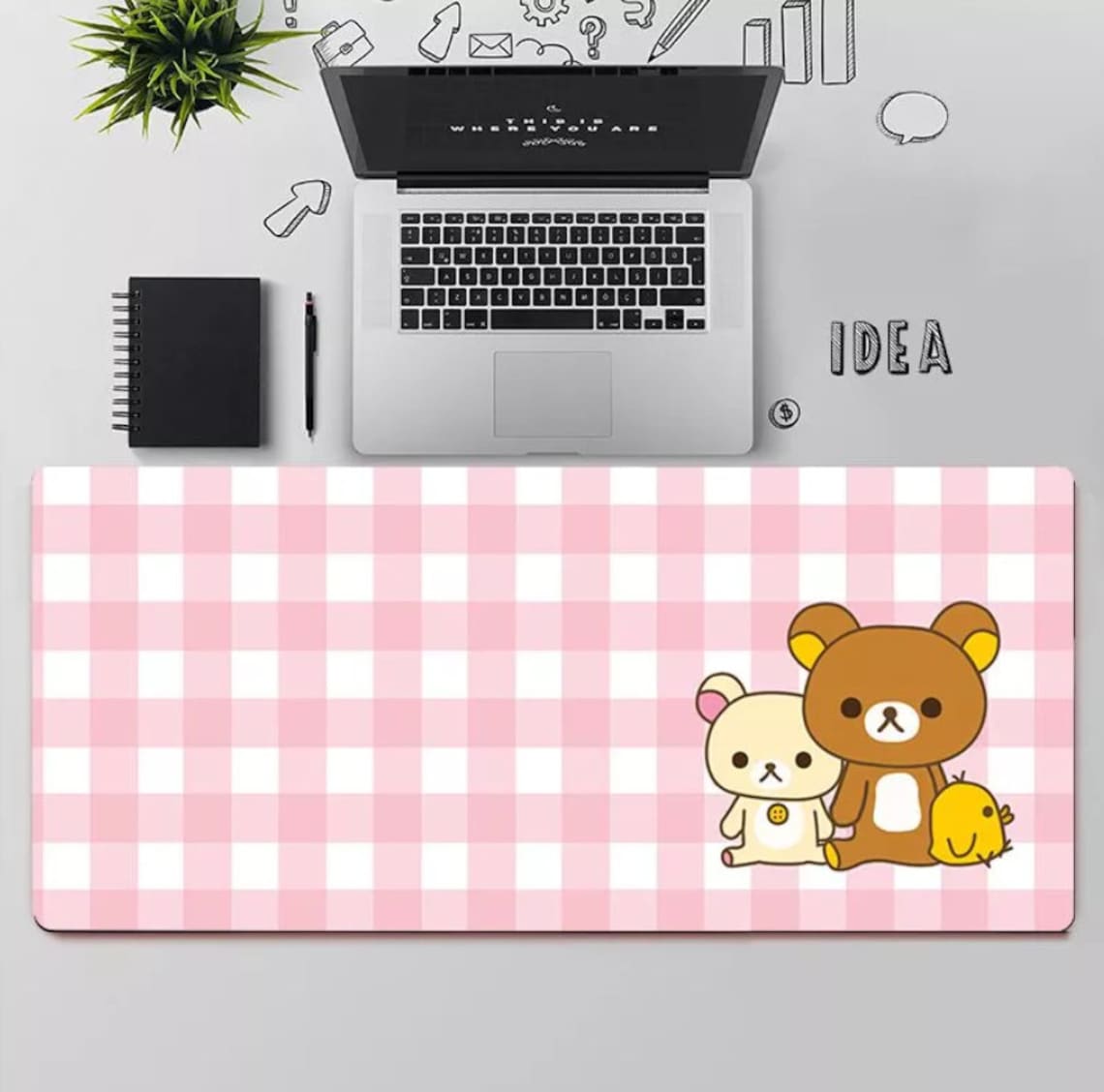 Rilakkuma Bear Mouse Pad Cute Mouse Pad Big Gaming Mouse Etsy