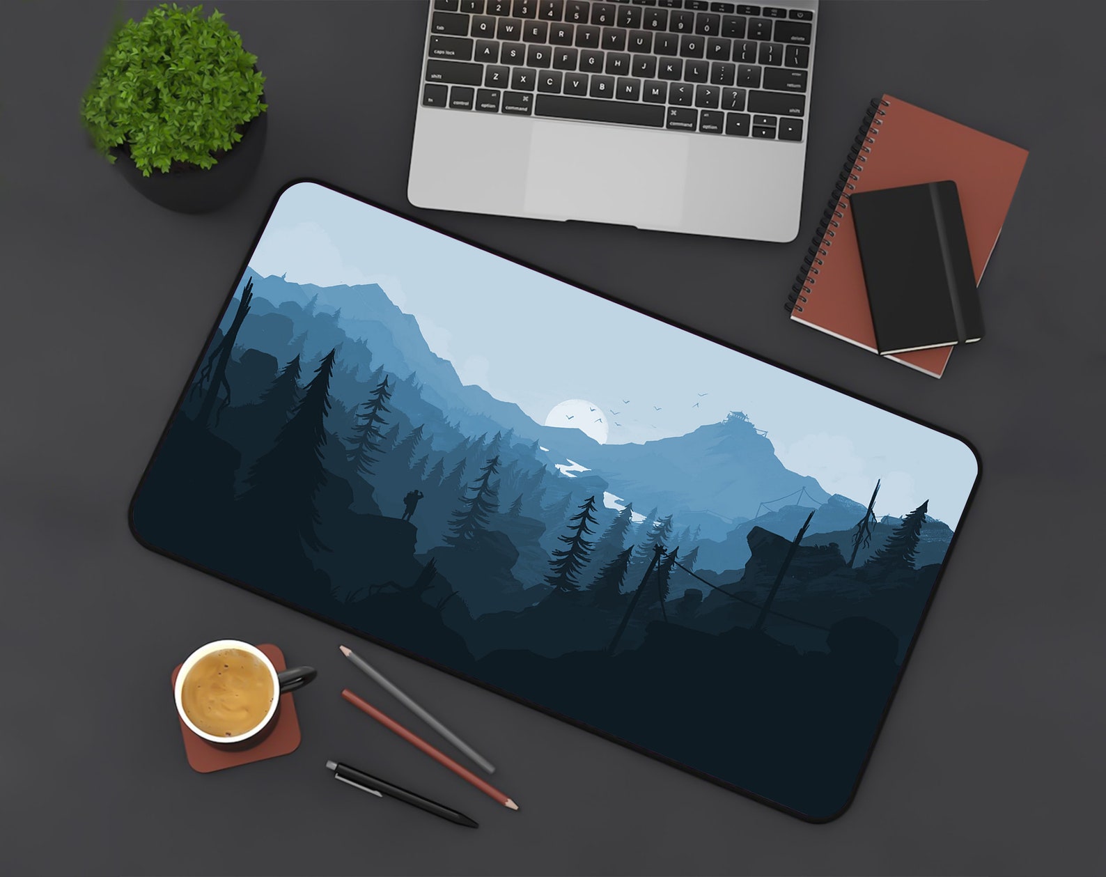 Cedar Forest Mouse Pad Cute Mouse Pad Big Gaming Mouse Pad Etsy