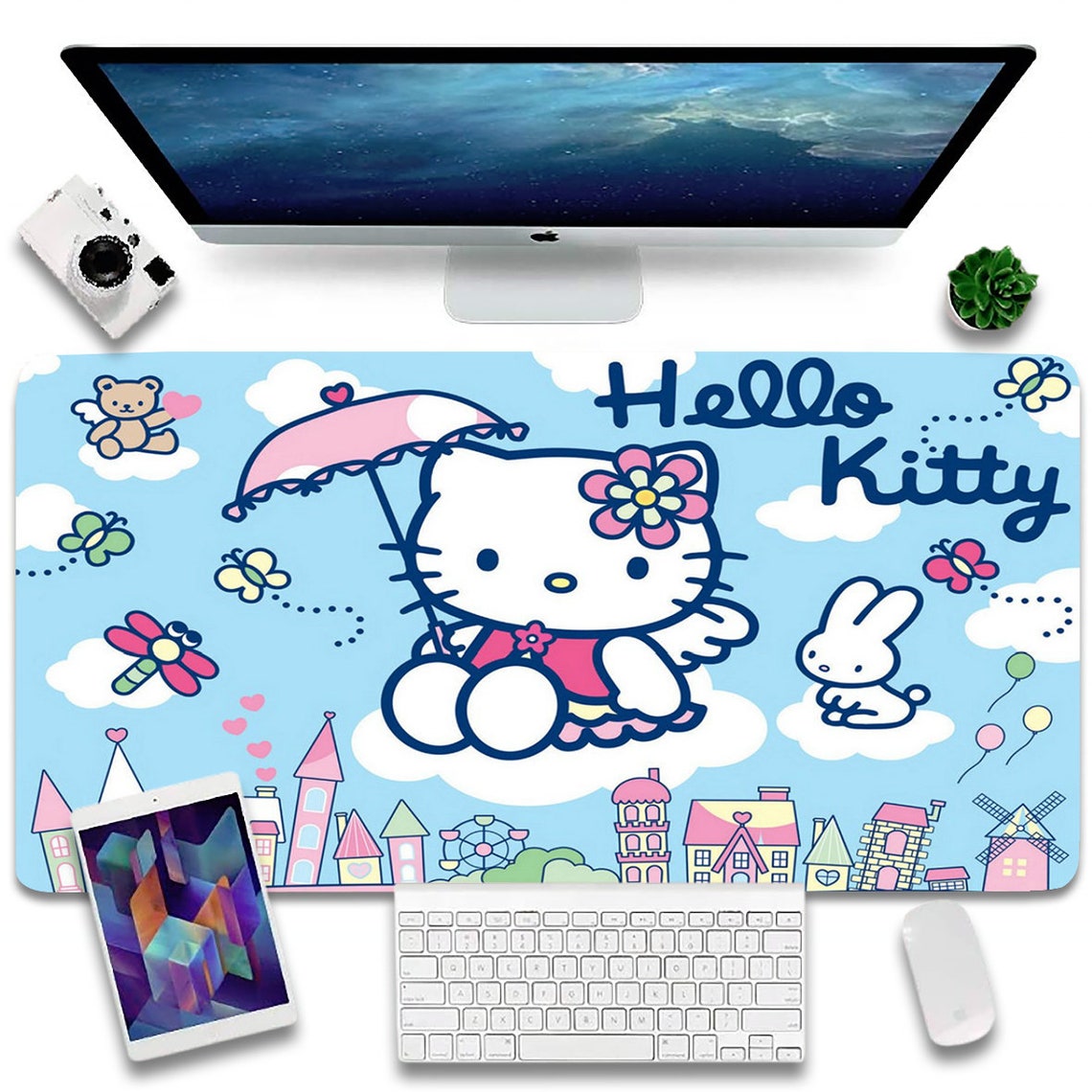 Cute Kitty Mouse Pad Cute Mouse Pad Big Gaming Mouse Pad Etsy