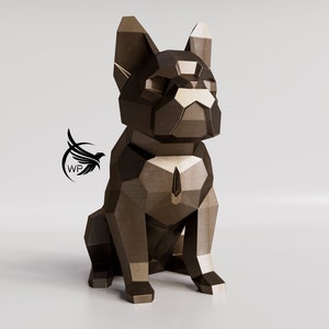 DIY Metall Französische Bulldogge in Metall Muster Hund Metallskulpturen PDF DXF